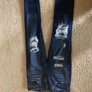 American Eagle dark wash ripped jeans